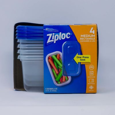 Ziploc 4 Med Rect Container