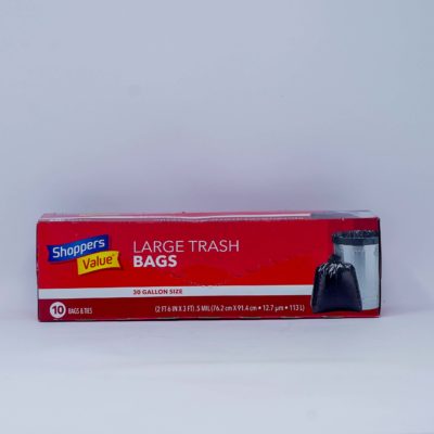 Shppvl 30gl Lrg Trash Bag 10s