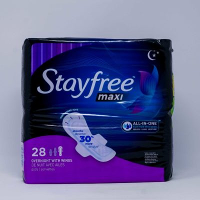 Stayfree Maxi O/N W/Wings 28s