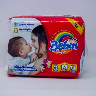 Bebin Super Diapers Med 14s