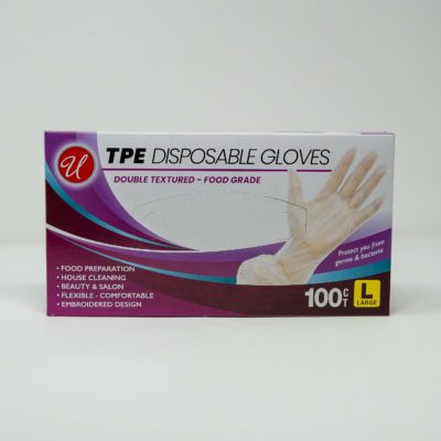 Tpe Disposable Gloves Lg 100s