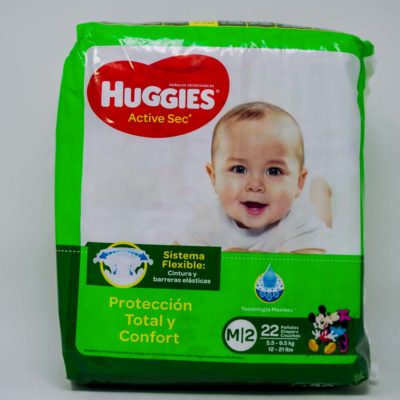 Huggies A/Sec Med/S2 22ct